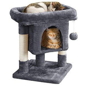YAHEETECH 23.5in Dark Gray Cat Tree Tower
