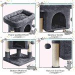 YAHEETECH 23.5in Dark Gray Cat Tree Tower