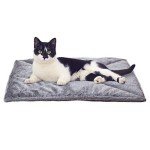 Cozy Gray Self-Warming Cat Bed for Small Cats
