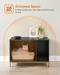 Modern Cat Litter Box Enclosure with Scratching Mat