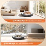 Cozy Heated Cat Bed with Timer & Temp Control
