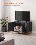 Modern Cat Litter Box Enclosure with Scratching Mat