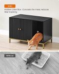 Modern Cat Litter Box Enclosure with Scratching Mat