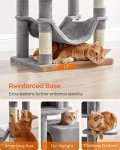 61" Cat Tree Tower with 5 Scratching Posts