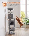 61" Cat Tree Tower with 5 Scratching Posts