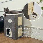 Cozy 24.5-Inch Gray Cat House