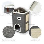 Cozy 24.5-Inch Gray Cat House