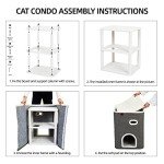 Cozy 24.5-Inch Gray Cat House