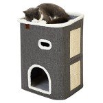 Cozy 24.5-Inch Gray Cat House