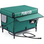 Outdoor Heated Cat House with Insulated Shelter