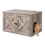FEANDREA Hidden Cat Litter Box Enclosure Furniture