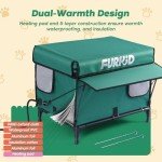 Outdoor Heated Cat House with Insulated Shelter