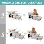 Cozy Pet Stairs with Storage for Cats & Dogs