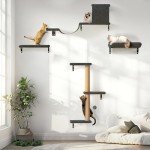 FUKUMARU 4-in-1 Cat Wall Shelves Set