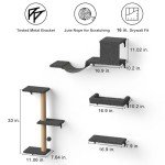 FUKUMARU 4-in-1 Cat Wall Shelves Set