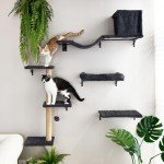FUKUMARU 4-in-1 Cat Wall Shelves Set