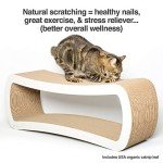 PetFusion Jumbo Cat Scratcher Lounge - White