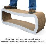 PetFusion Jumbo Cat Scratcher Lounge - White