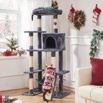 63-Inch Multi-Level Cat Tree with Scratching Posts