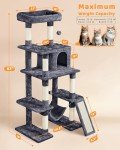 63-Inch Multi-Level Cat Tree with Scratching Posts