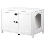Stylish Cat Litter Box Enclosure with Divider