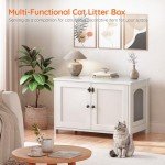 Stylish Cat Litter Box Enclosure with Divider
