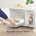 Stylish Cat Litter Box Enclosure with Divider