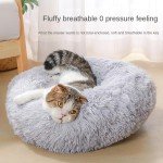 Cozy Round Plush Cat Bed – Washable and Soft