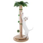 Tall Cat Scratching Post with Interactive Ball Track
