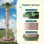 Tall Cat Scratching Post with Interactive Ball Track