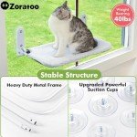 Zoratoo 2PC Cordless Cat Window Perch Hammock