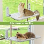 Zoratoo 2PC Cordless Cat Window Perch Hammock