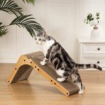 L-Shaped Cat Scratcher with Ball Toy and Catnip