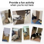 Wall-Mounted L-Shaped Cat Scratching Post with Toy