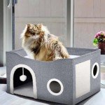 Cozy Indoor Cat House with Scratch Pad & Fluffy Ball