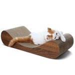Curved FluffyDream Cardboard Cat Scratcher Bed