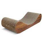 Curved FluffyDream Cardboard Cat Scratcher Bed