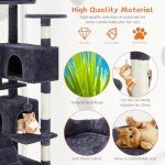 54-Inch Multi-Level Cat Tree with Scratching Post