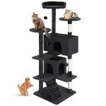 54" Multi-Level Cat Tower with Scratching Post