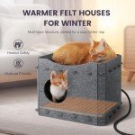 Cozy Heated Cat Bed for Indoor Comfort