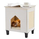 Cozy Cat Condo with Scratch Pad and Bed