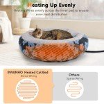 Heated Cozy Cat Bed with Adjustable Temperature