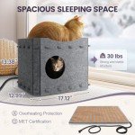 Cozy Heated Cat Bed for Indoor Comfort