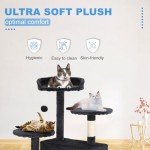 54" Multi-Level Cat Tower with Scratching Post
