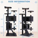 54" Multi-Level Cat Tower with Scratching Post