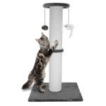 Durable 34-Inch Cat Scratching Post with Toys