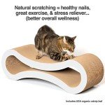 PetFusion Cat Scratcher Lounge - Cloud White
