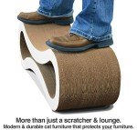 PetFusion Cat Scratcher Lounge - Cloud White