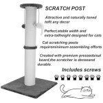 Durable 34-Inch Cat Scratching Post with Toys
