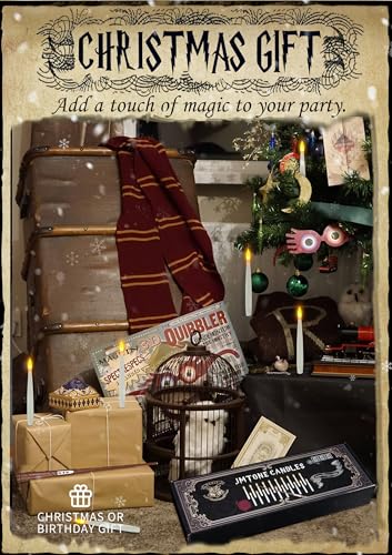 20 PCs Floating Candles with Wand, Harry Potter Christmas